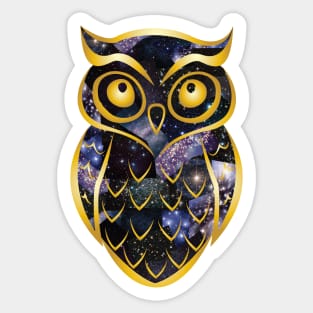 Cosmic Night Owl Sticker